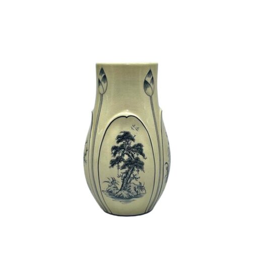 Four-scenery porcelain lotus vase