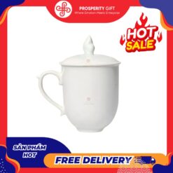 Ly sứ trắng dáng lửa